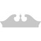 Ekena Millwork Rams Head Architectural Grade PVC Combination Pediment, 52"W x 19-7/8"H x 2-3/4"P PEDPC052X200RHP00 - alternate 4